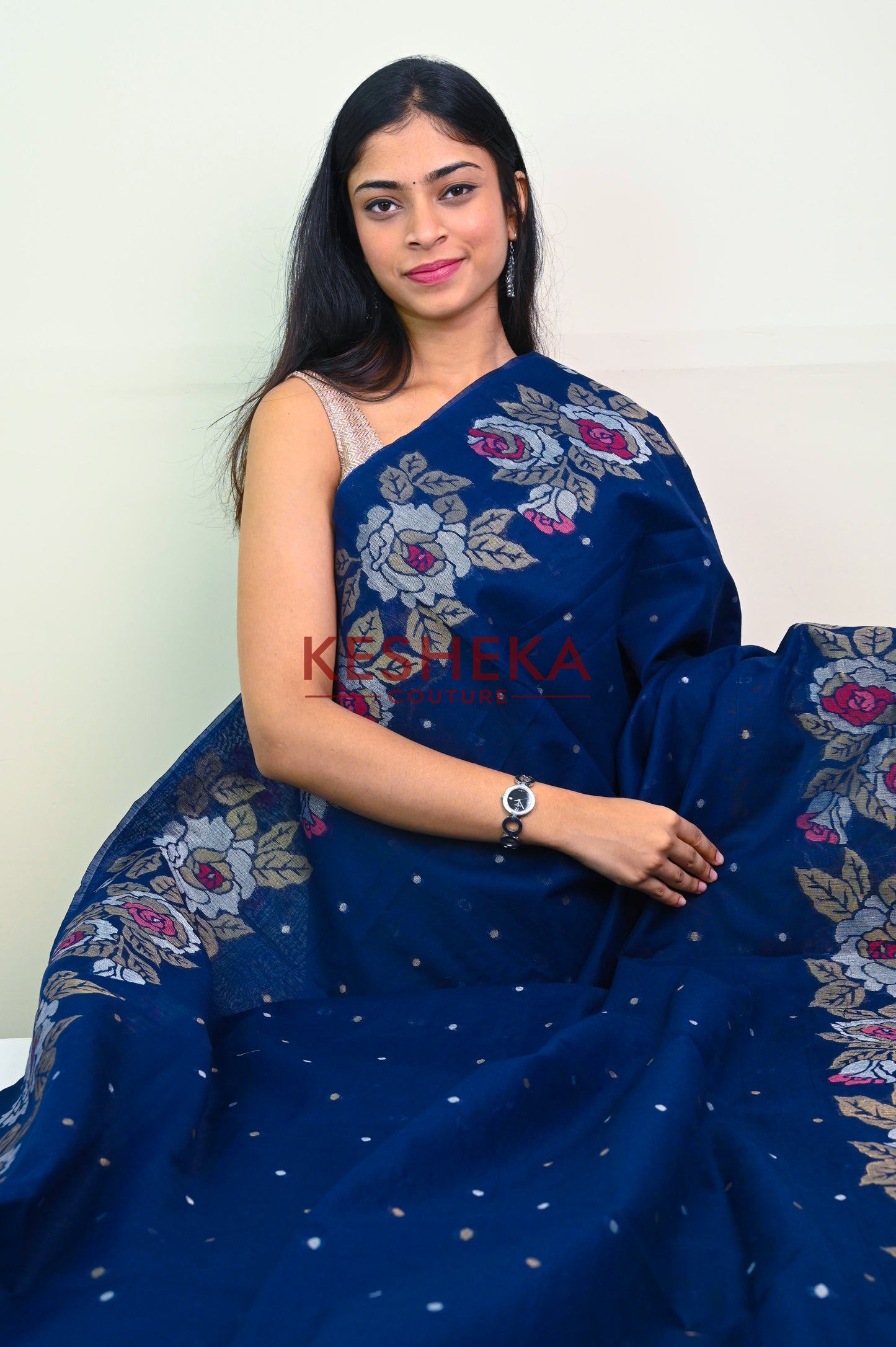Khadi Jamdani Sarees