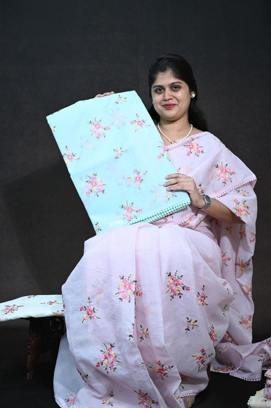 Kota Silk Saree with Embroidey Work