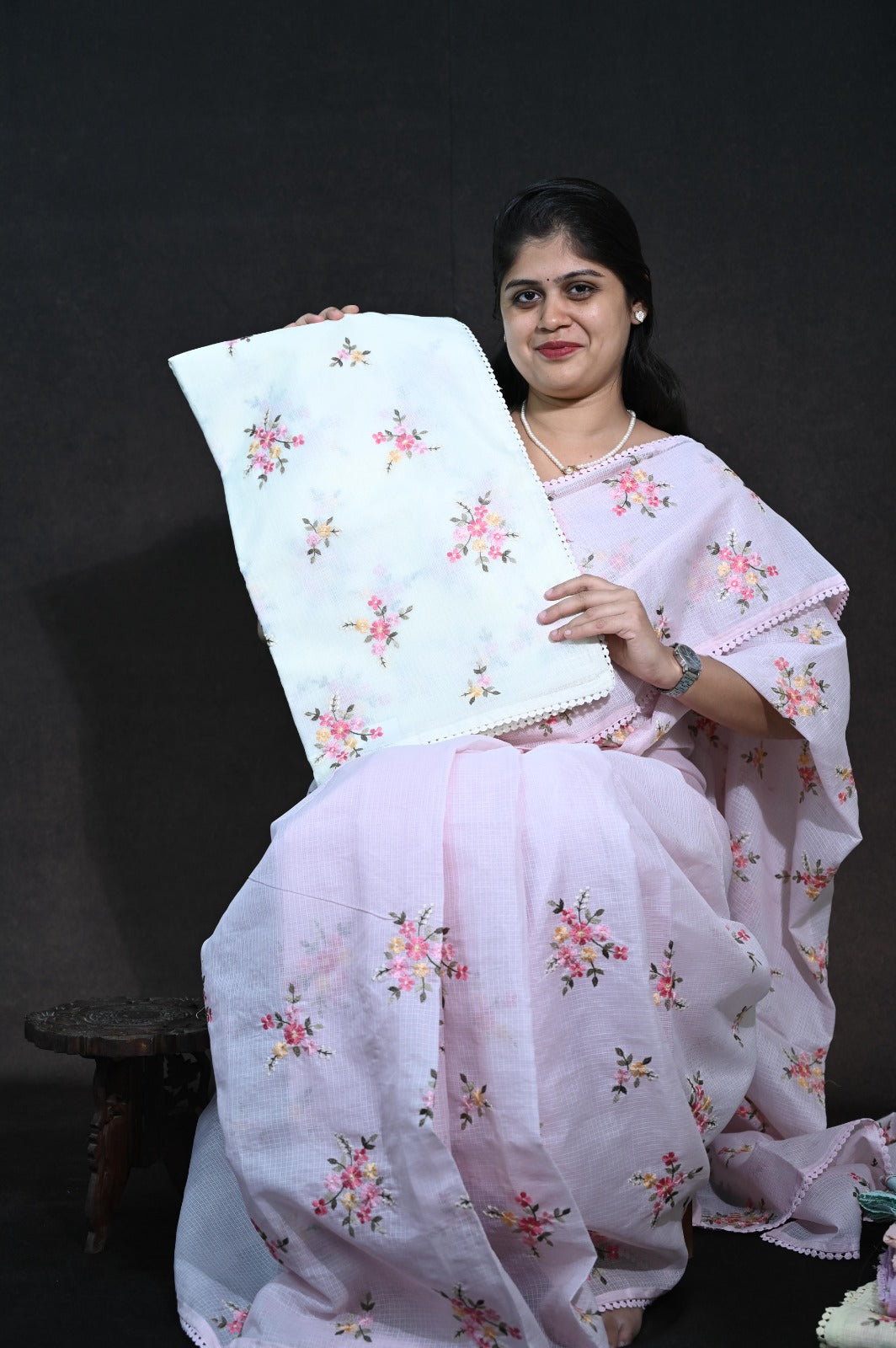 Kota Silk Saree with Embroidey Work