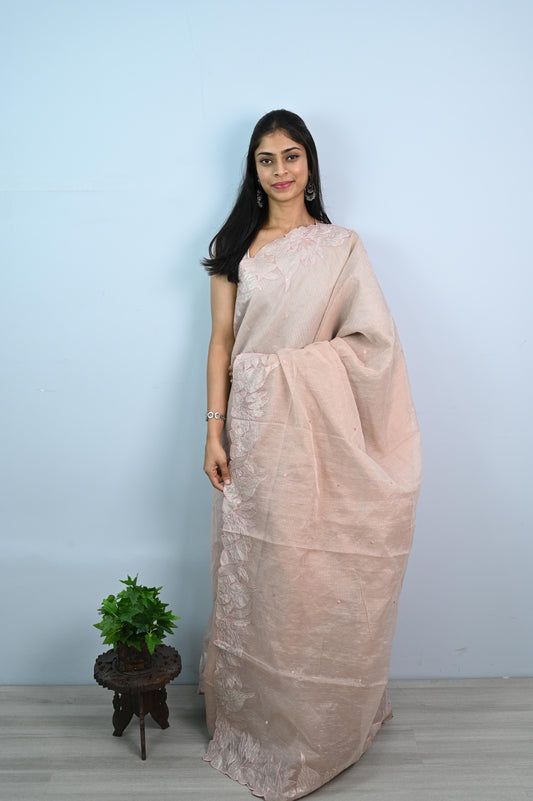 Kota Silk Saree with Applique