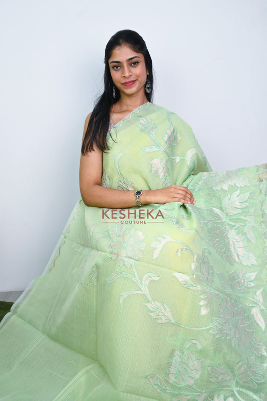 Kota silk with Applique work