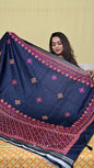 Tussar Embroidery Print Saree