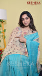 Linen Saree with Kalamkari Border