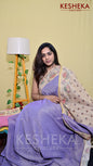 Linen Saree with Kalamkari Border
