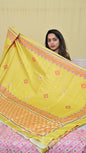 Tussar Embroidery Print Saree