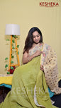 Linen Saree with Kalamkari Border