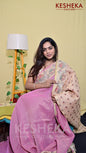 Linen Saree with Kalamkari Border