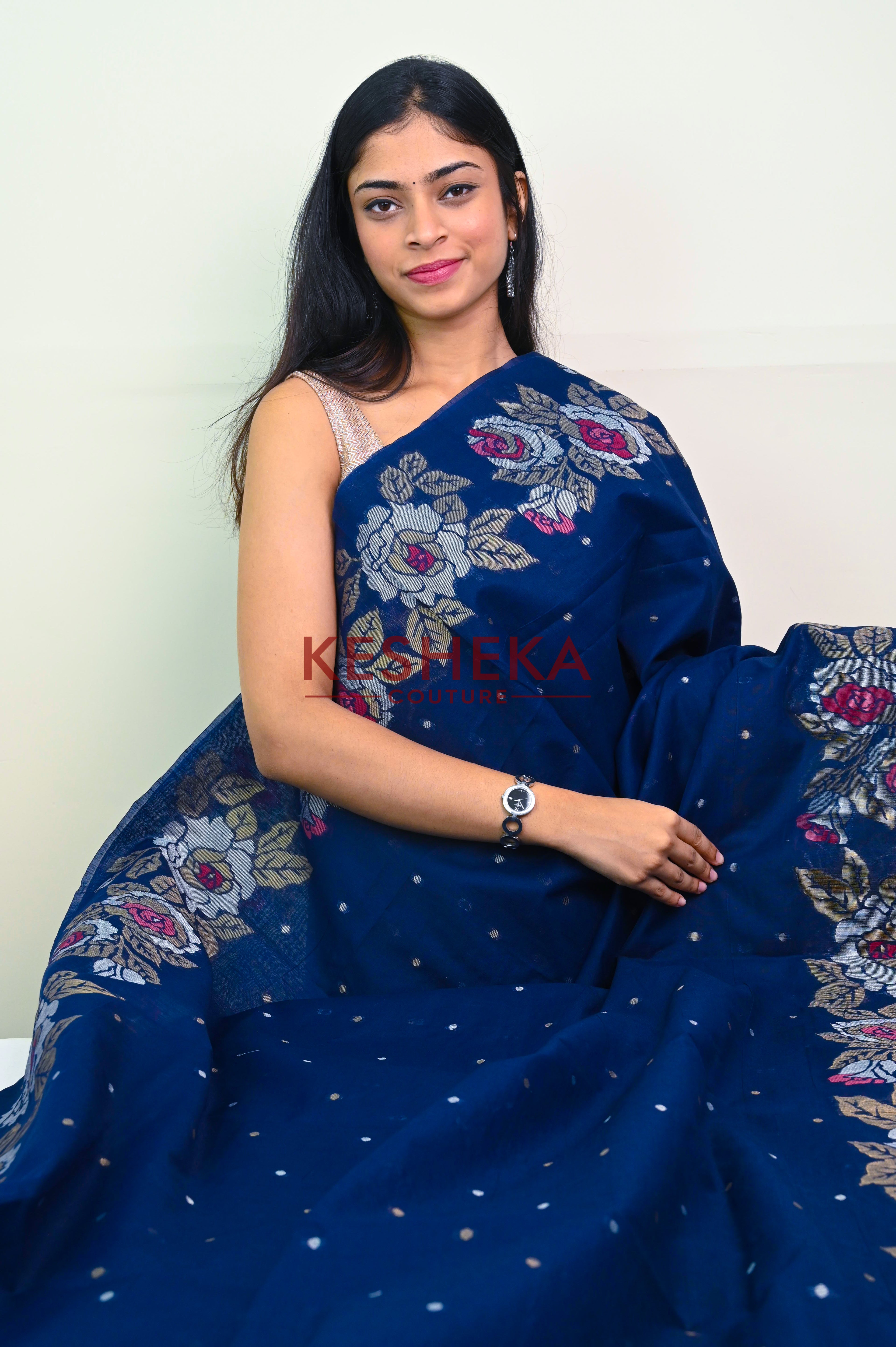 Khadi Jamdani Sarees