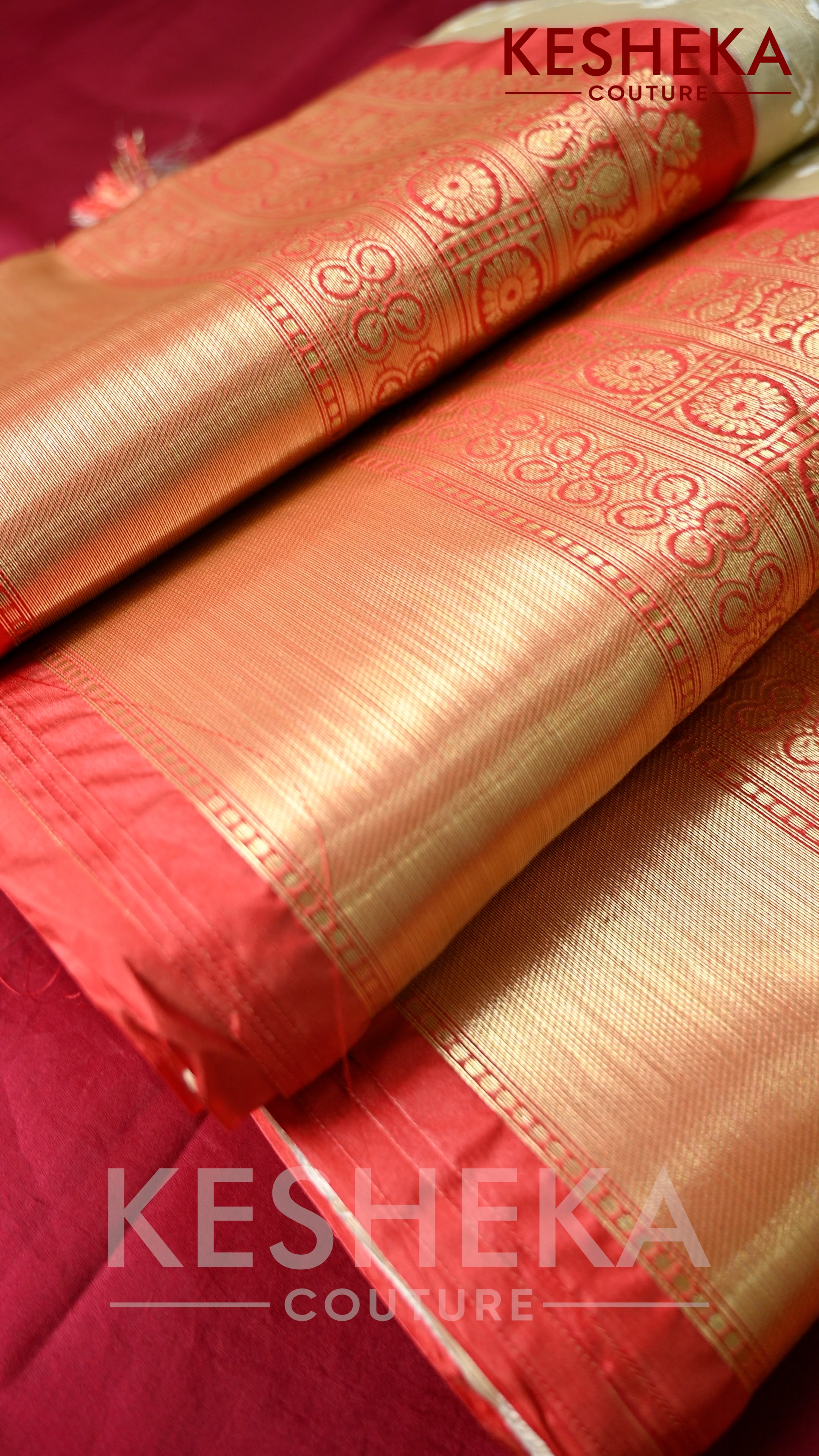 Organza Saree with Kanjivaram saree