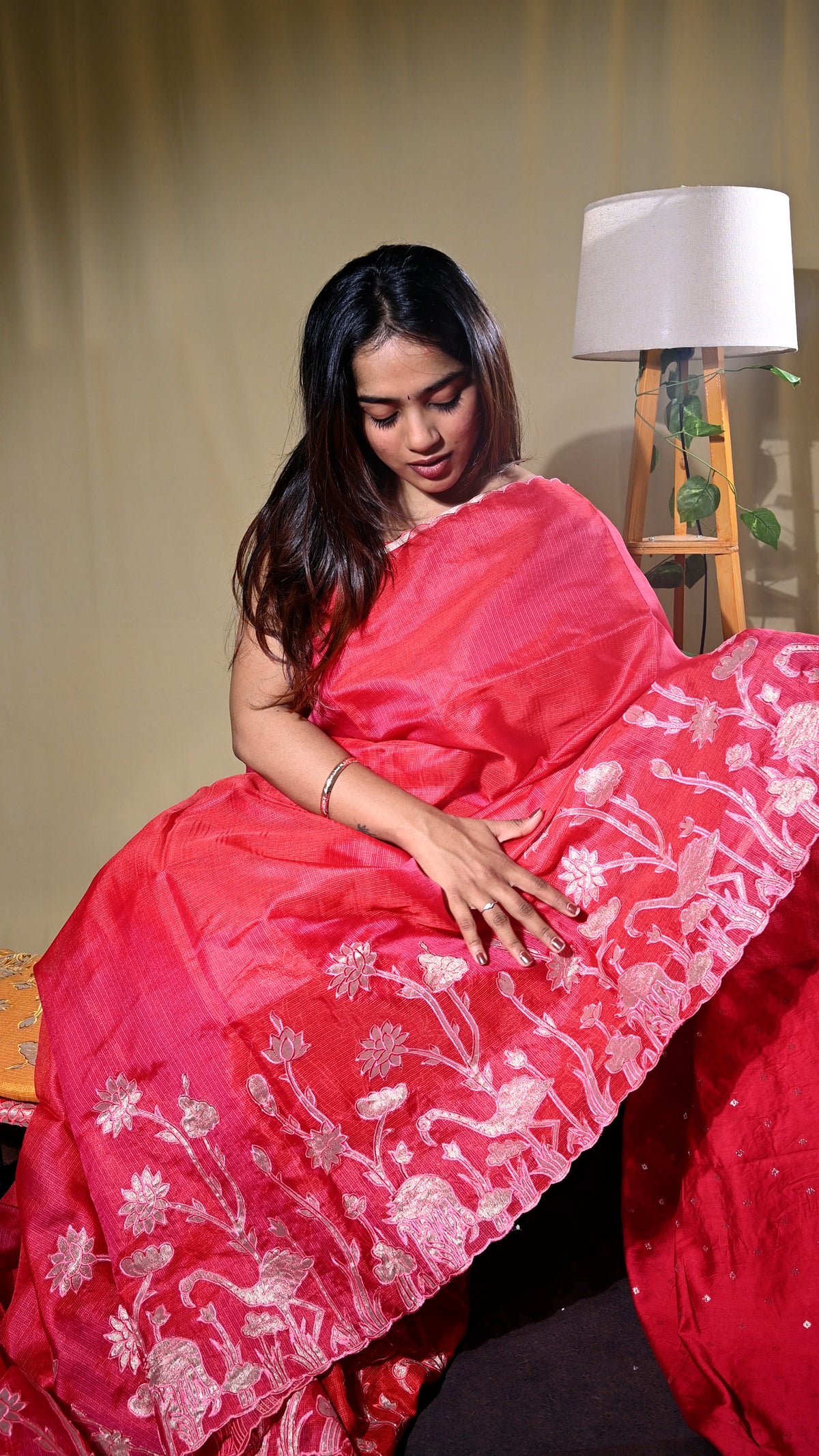 Kota silk with Applique work