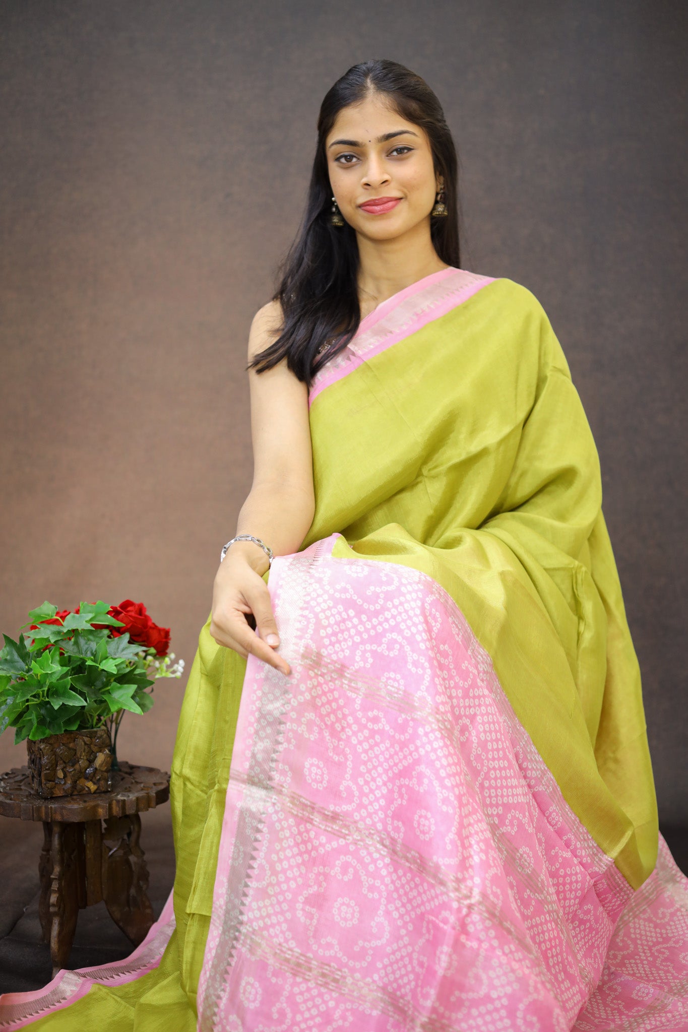 Mangalagiri silk with Bandej Print