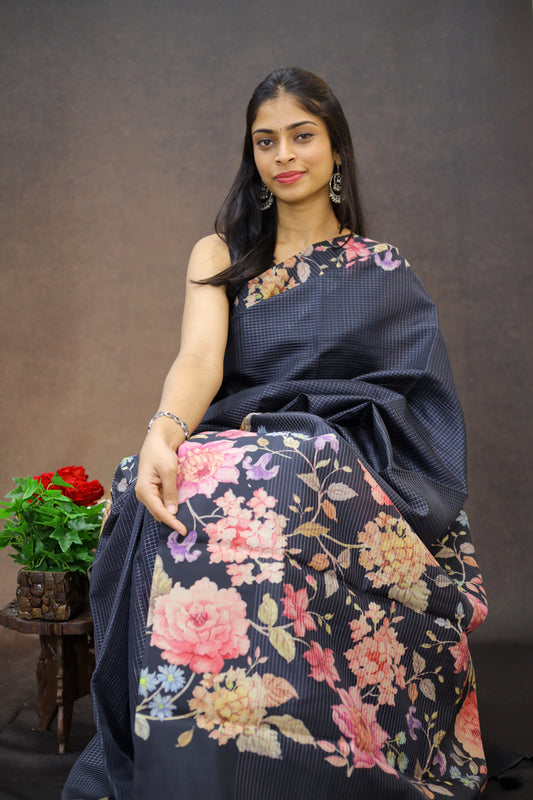 Munga Tussar silk saree