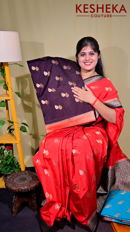 Jute Banarasi Silk Saree