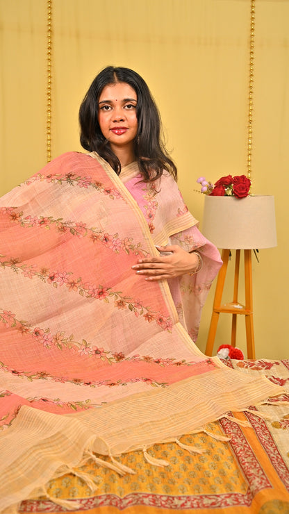 Tissue Linen Saree