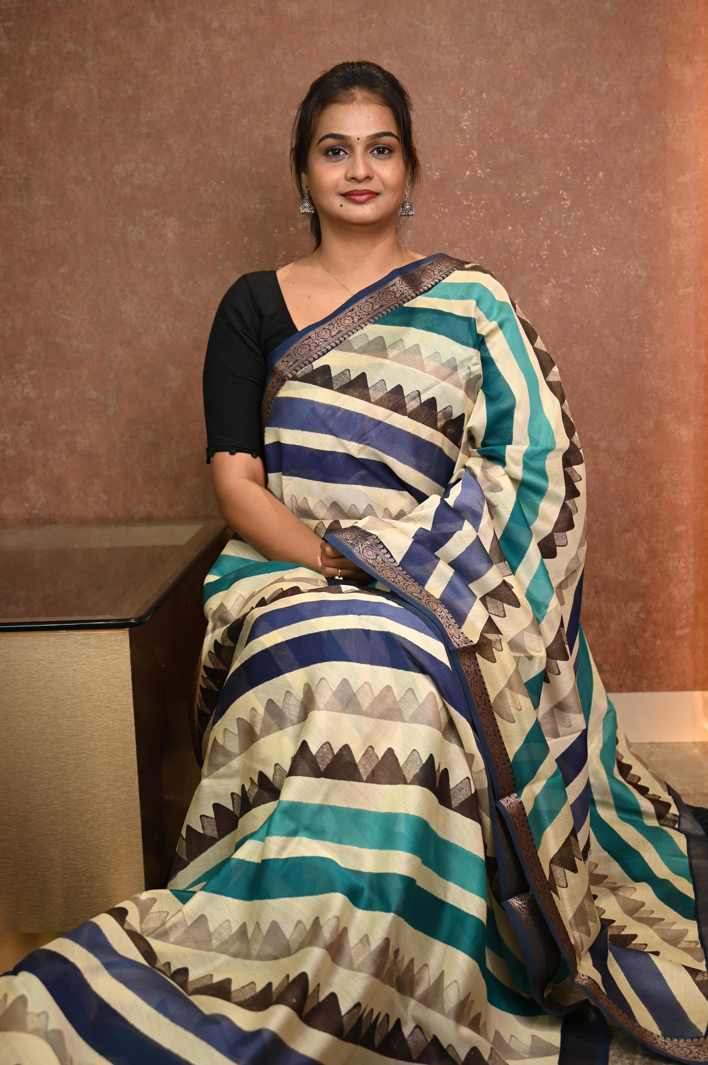 Chanderi_Silk_Saree_Navy_Blue