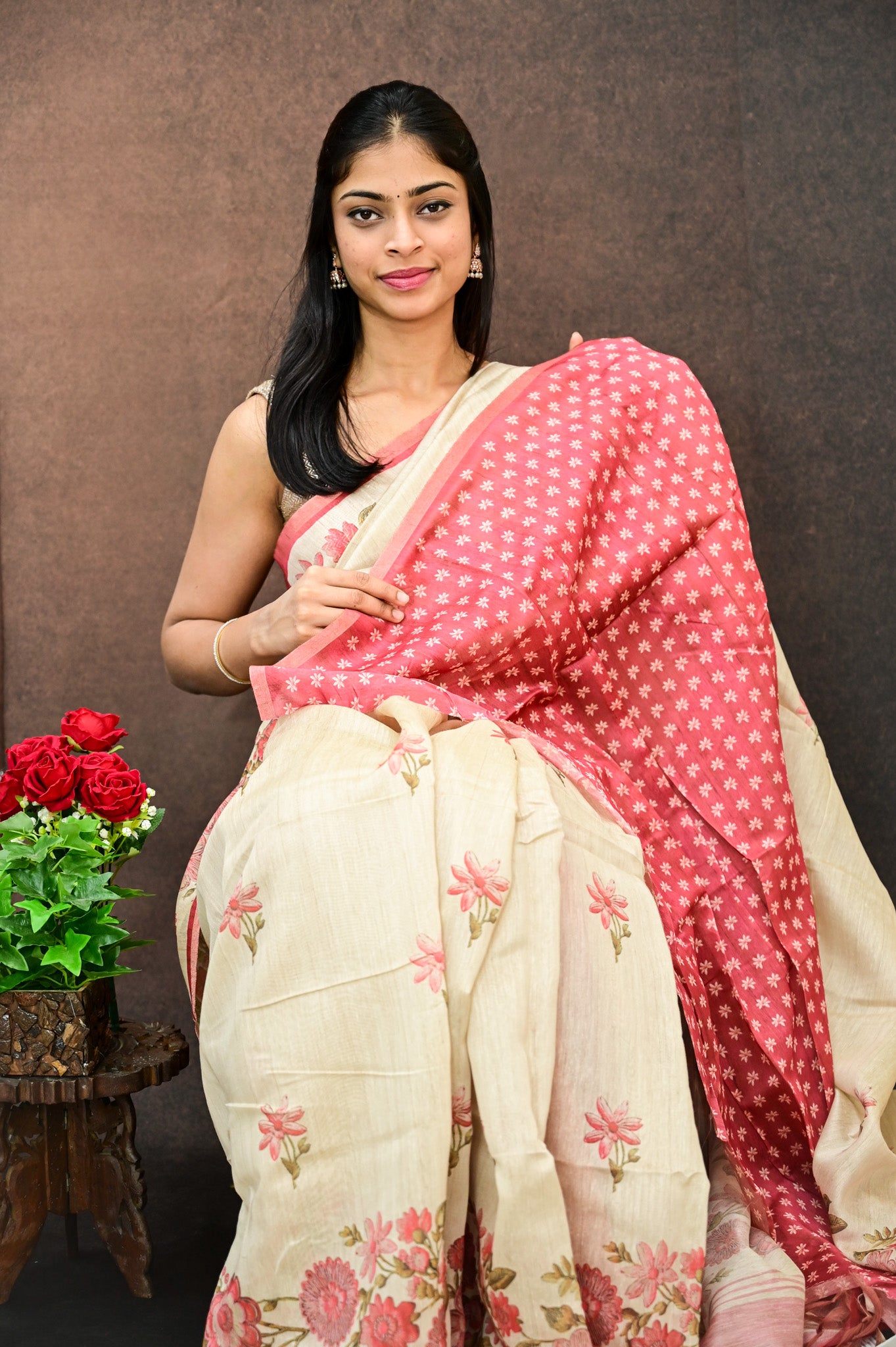 Chanderi Tussar Silk Saree