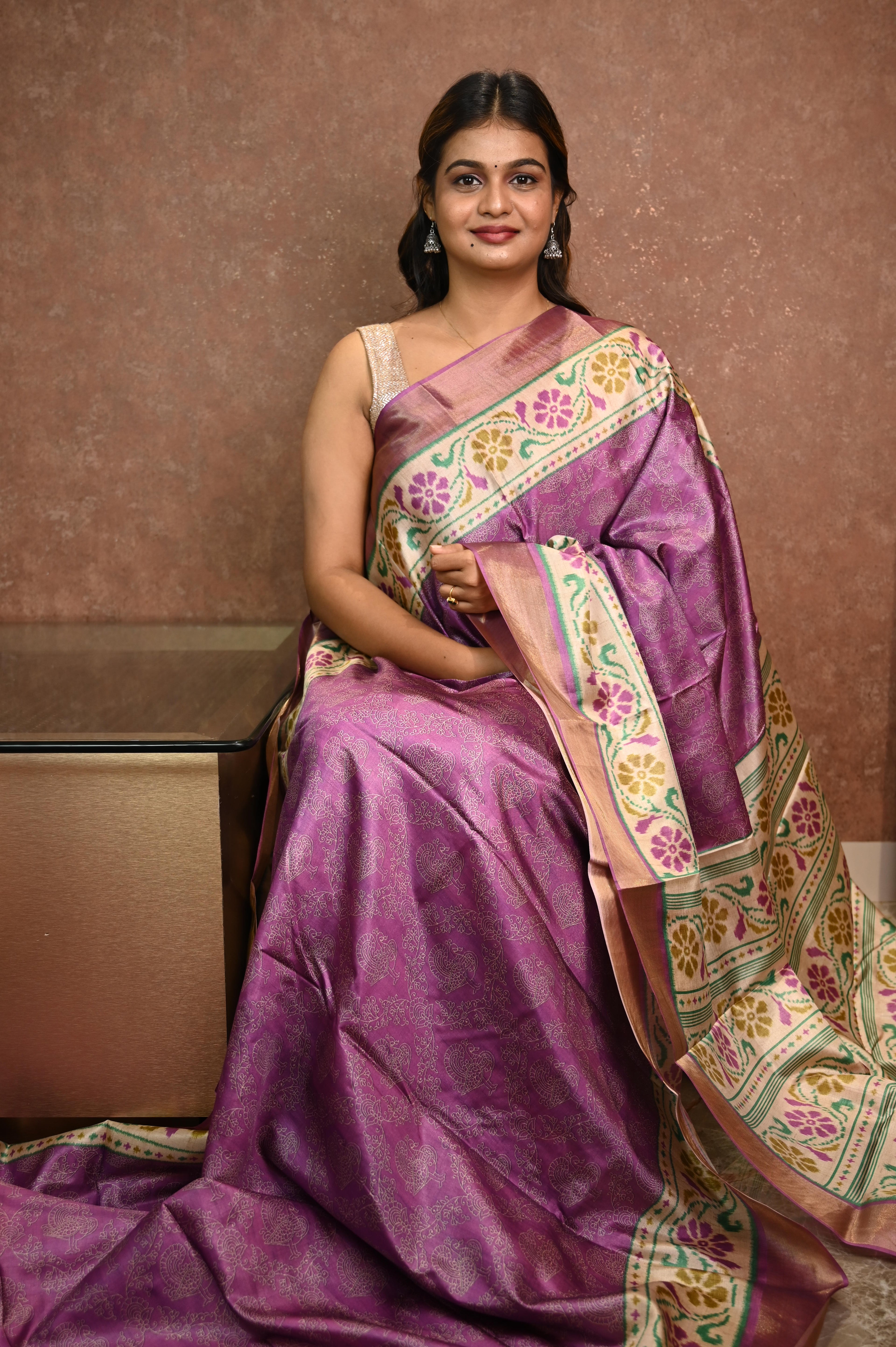 Korean Tussar Silk Sarees