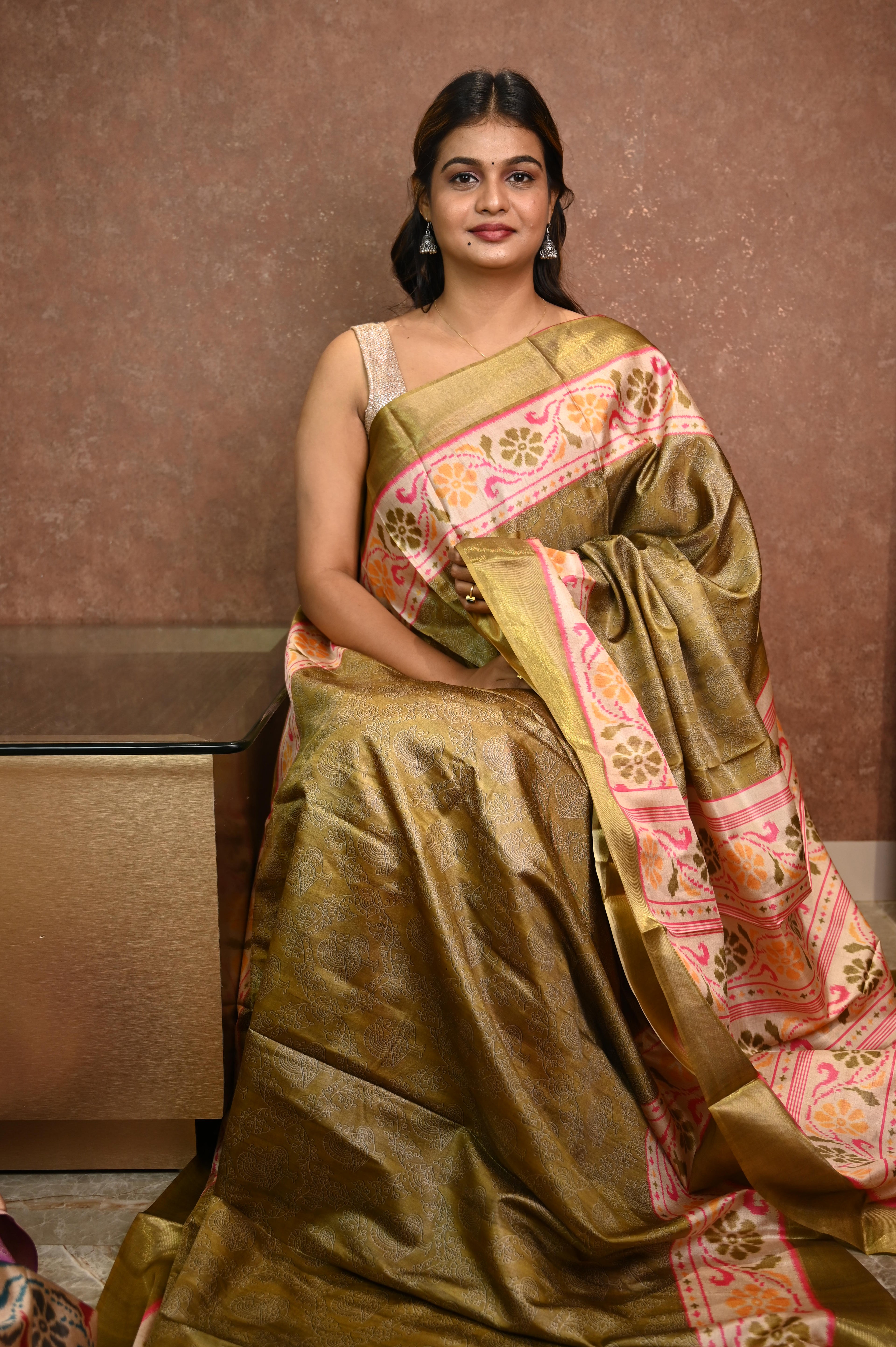 Korean Tussar Silk Sarees
