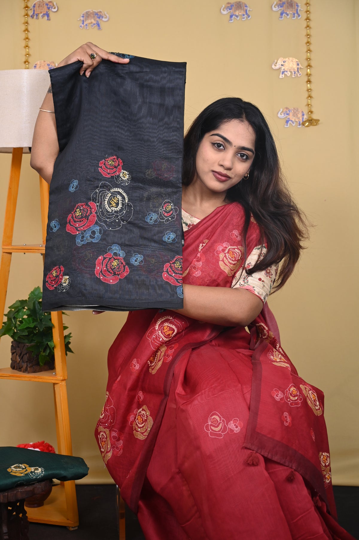 Chanderi Print Saree