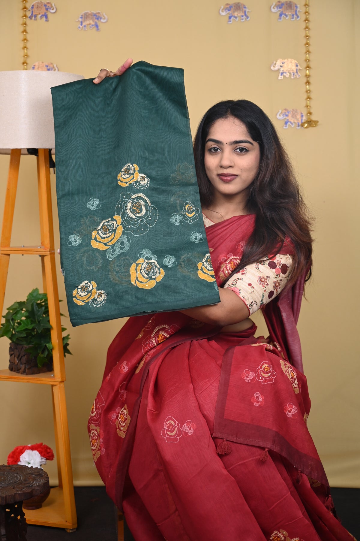 Chanderi Print Saree