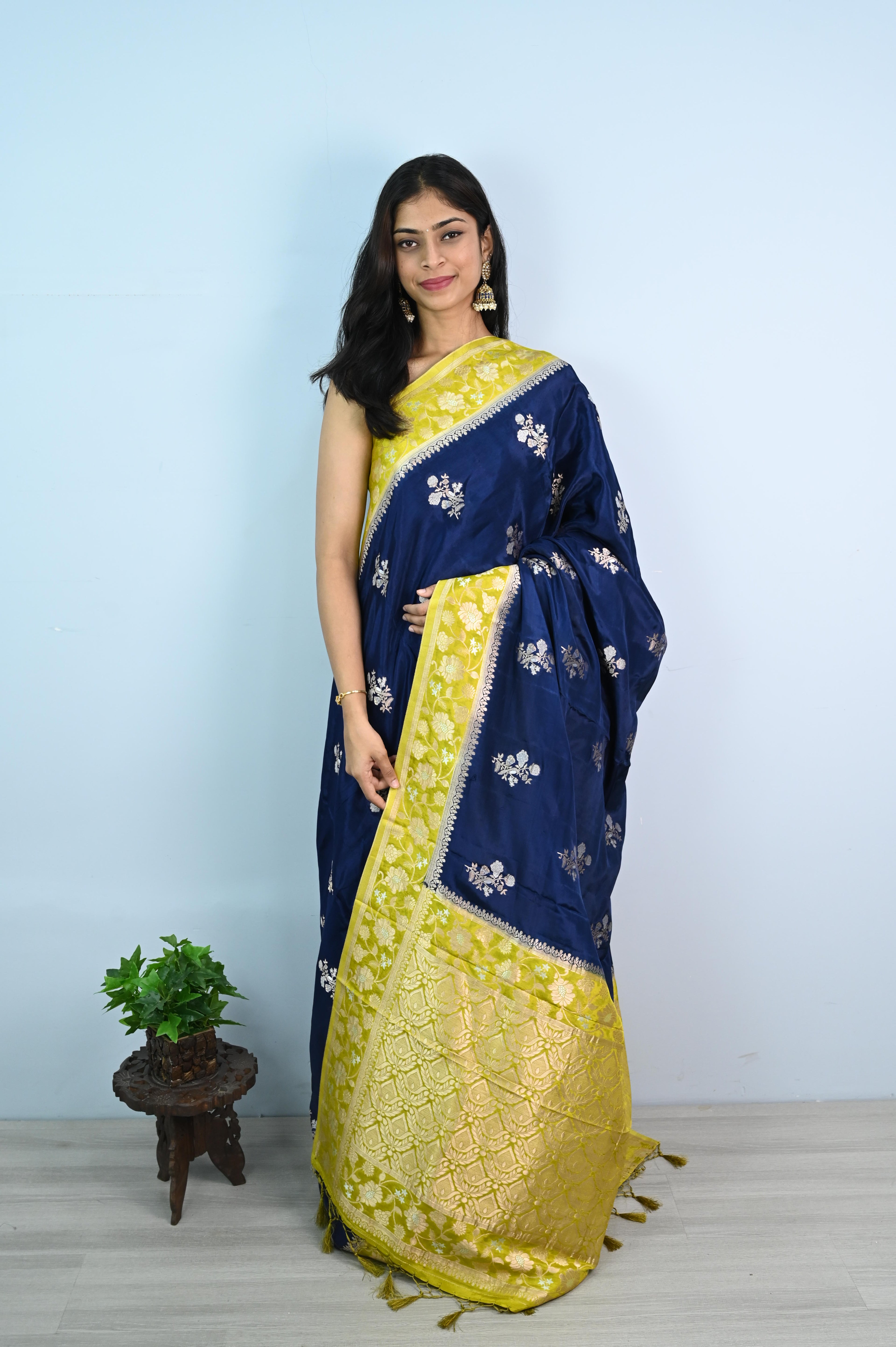 Blended Tussar  Silk Saree