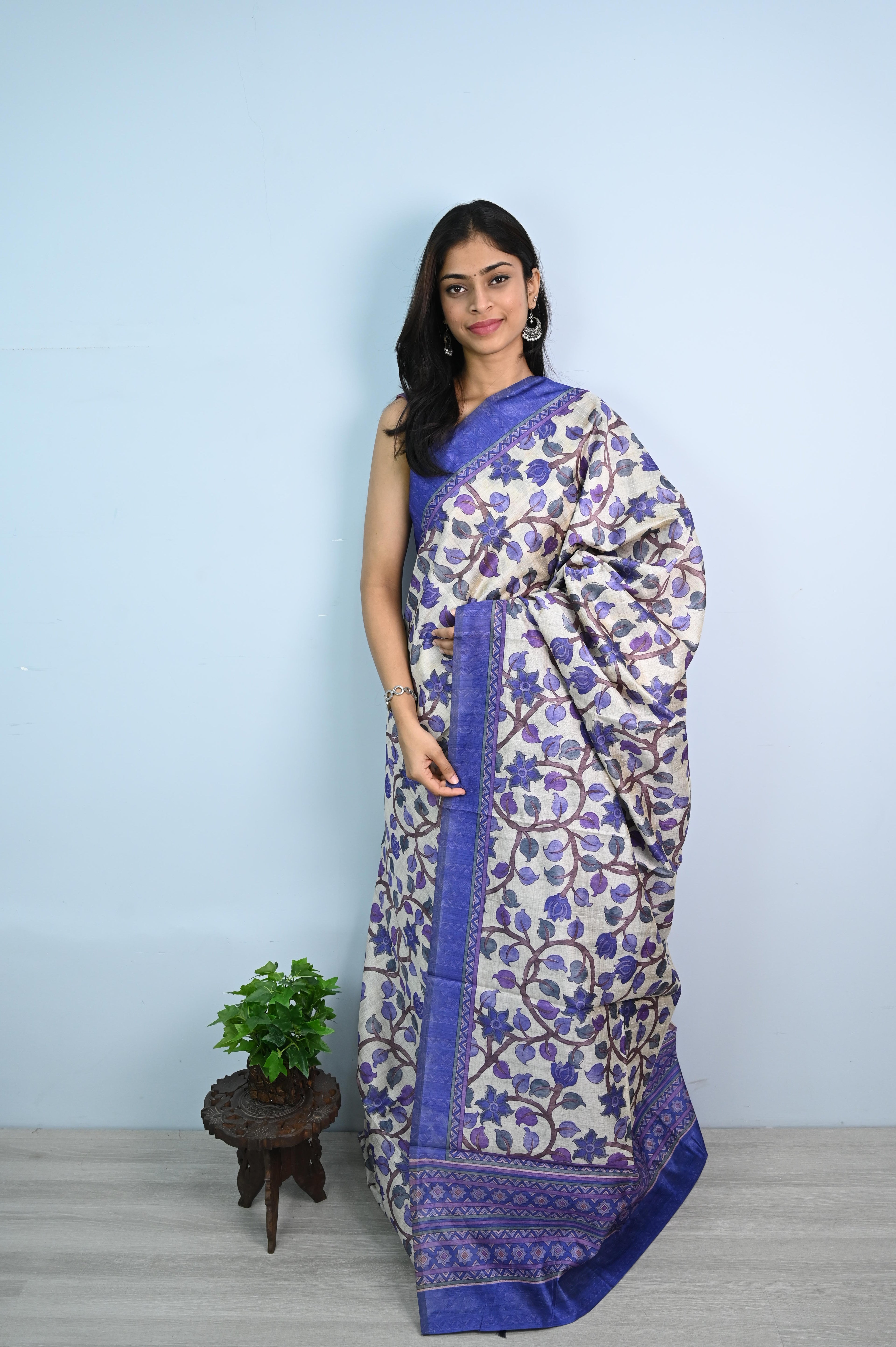 Semi Tussar Silk Saree