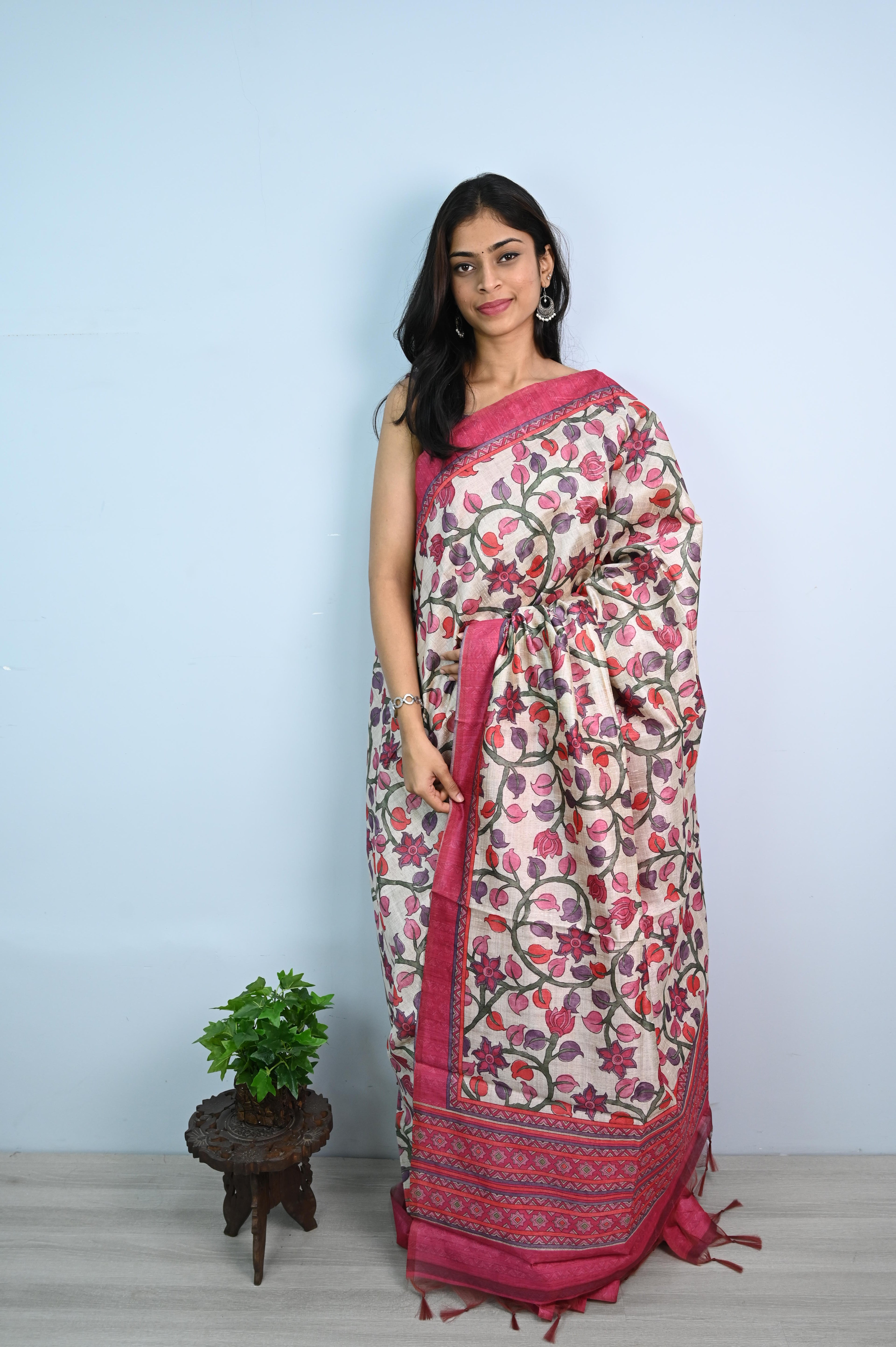 Semi Tussar Silk Saree