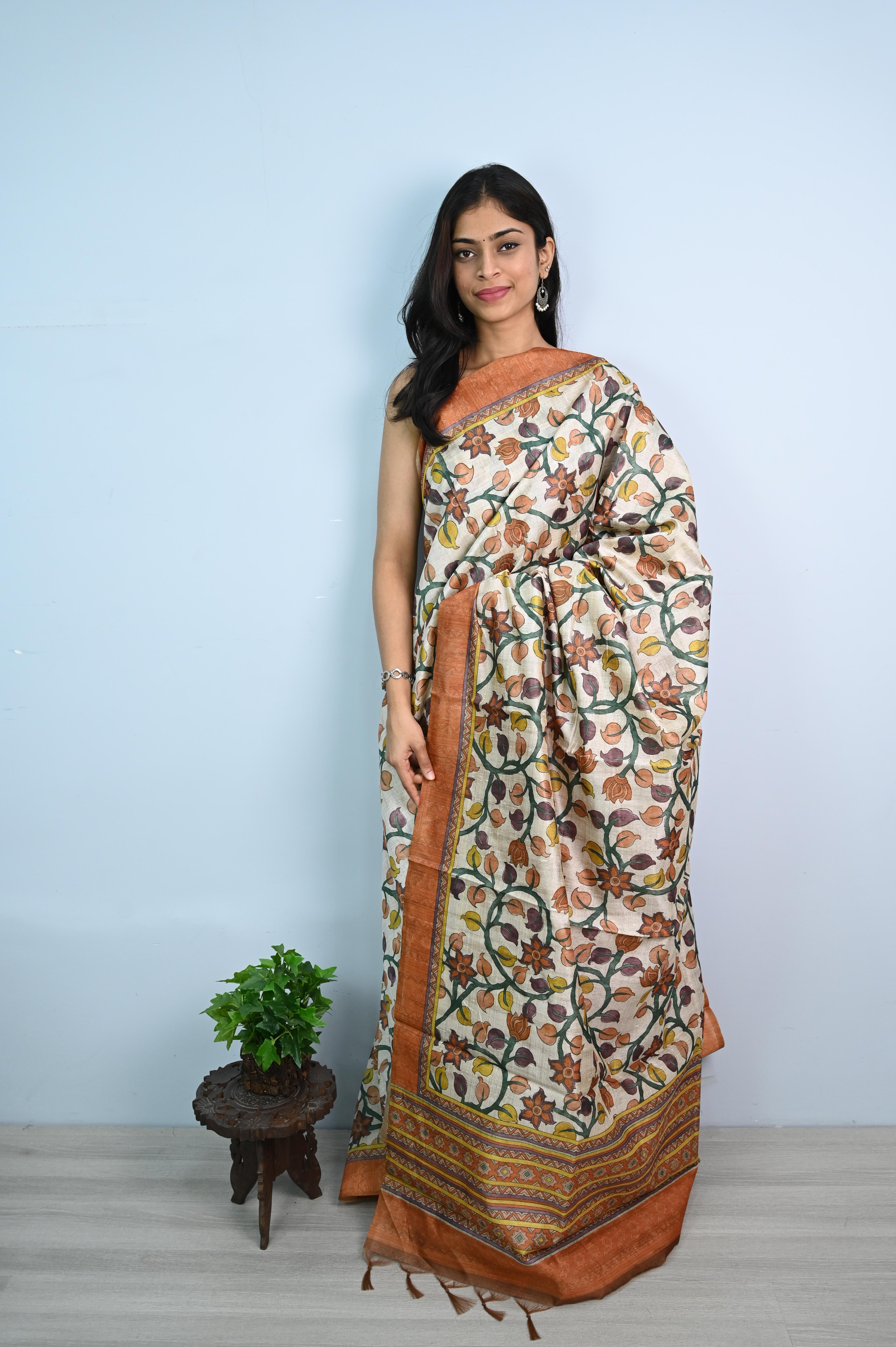 Semi Tussar Silk Saree