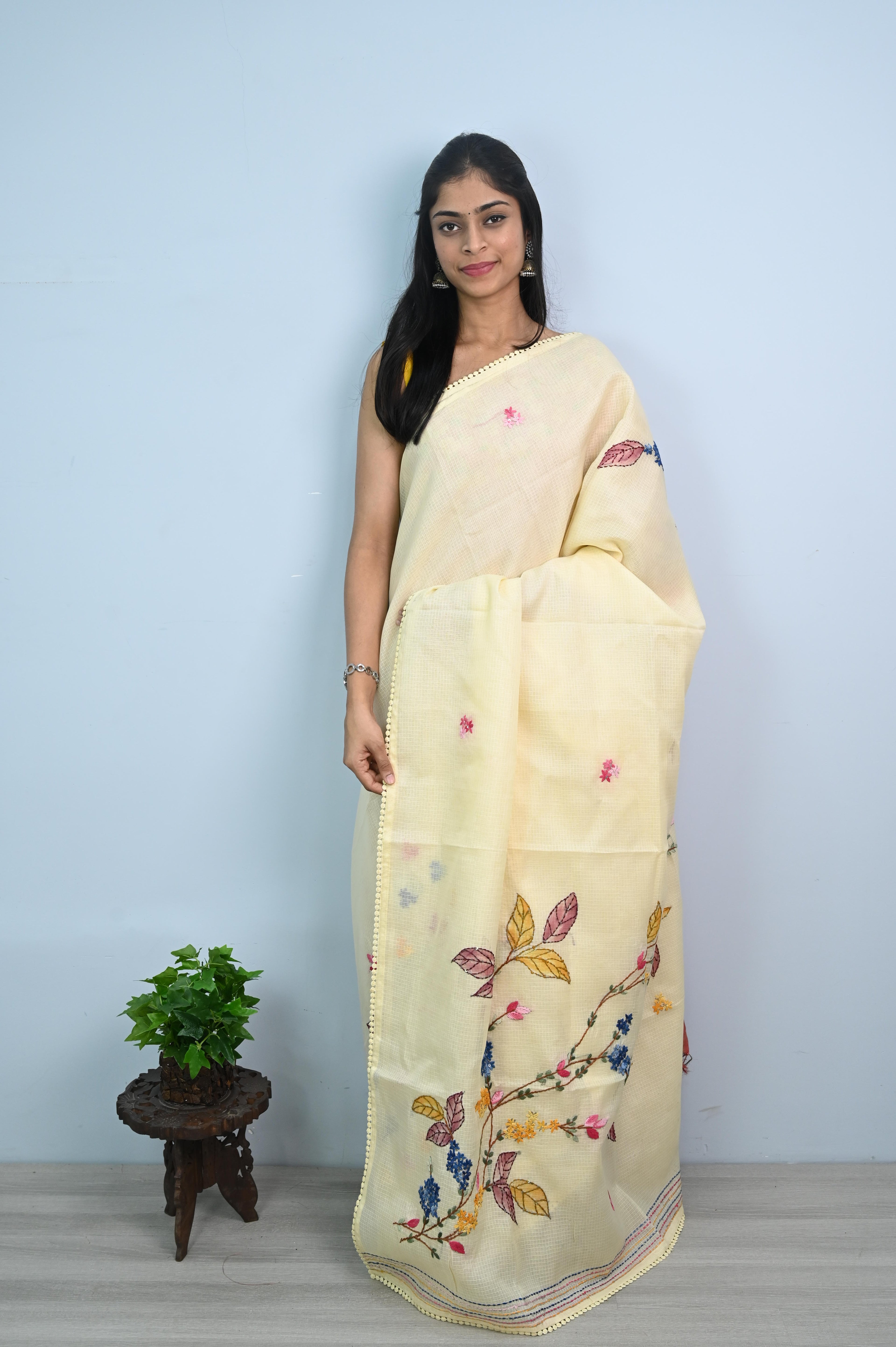 Kota Silk Saree with Embroidery