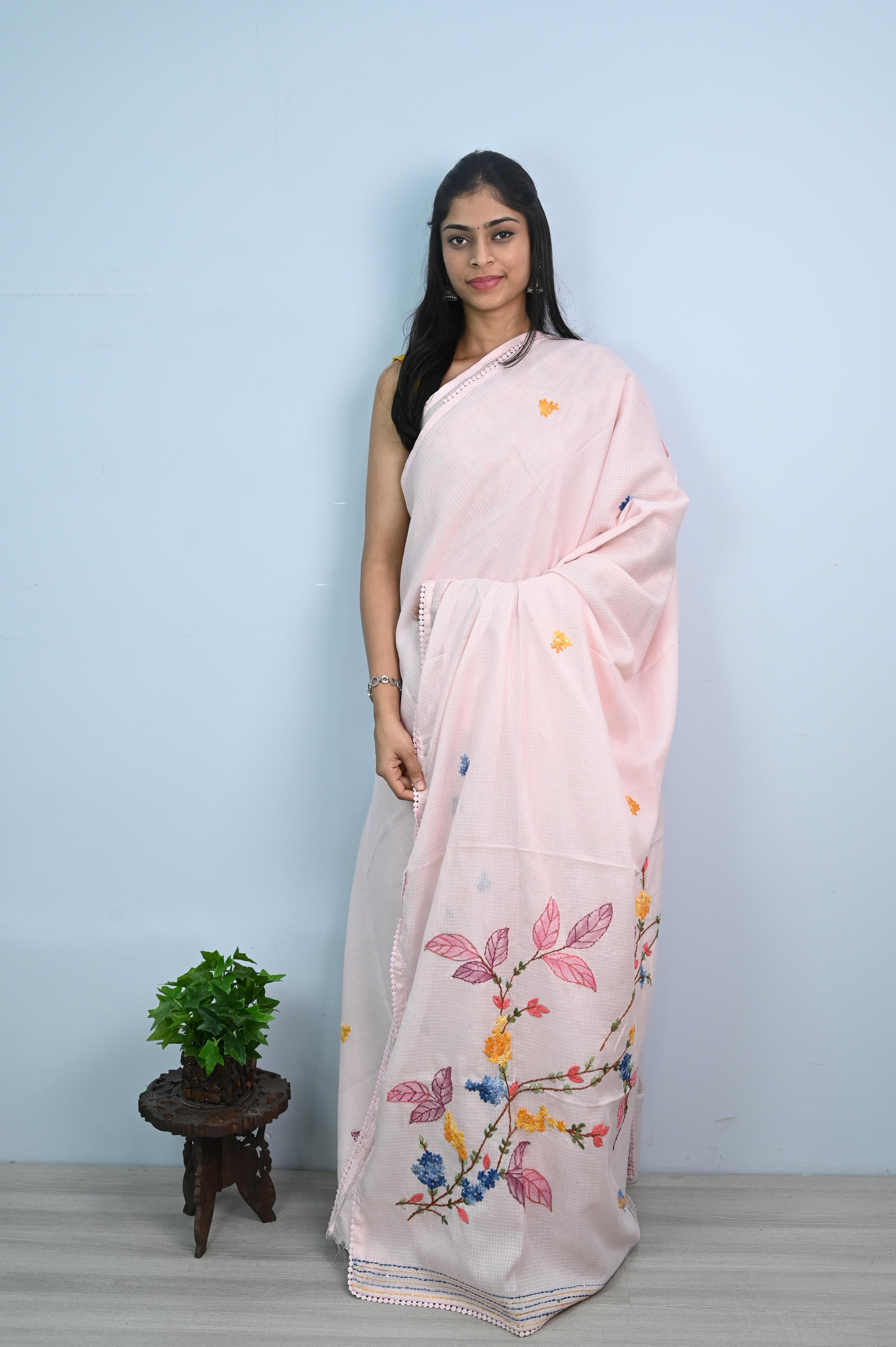 Kota Silk Saree with Embroidery