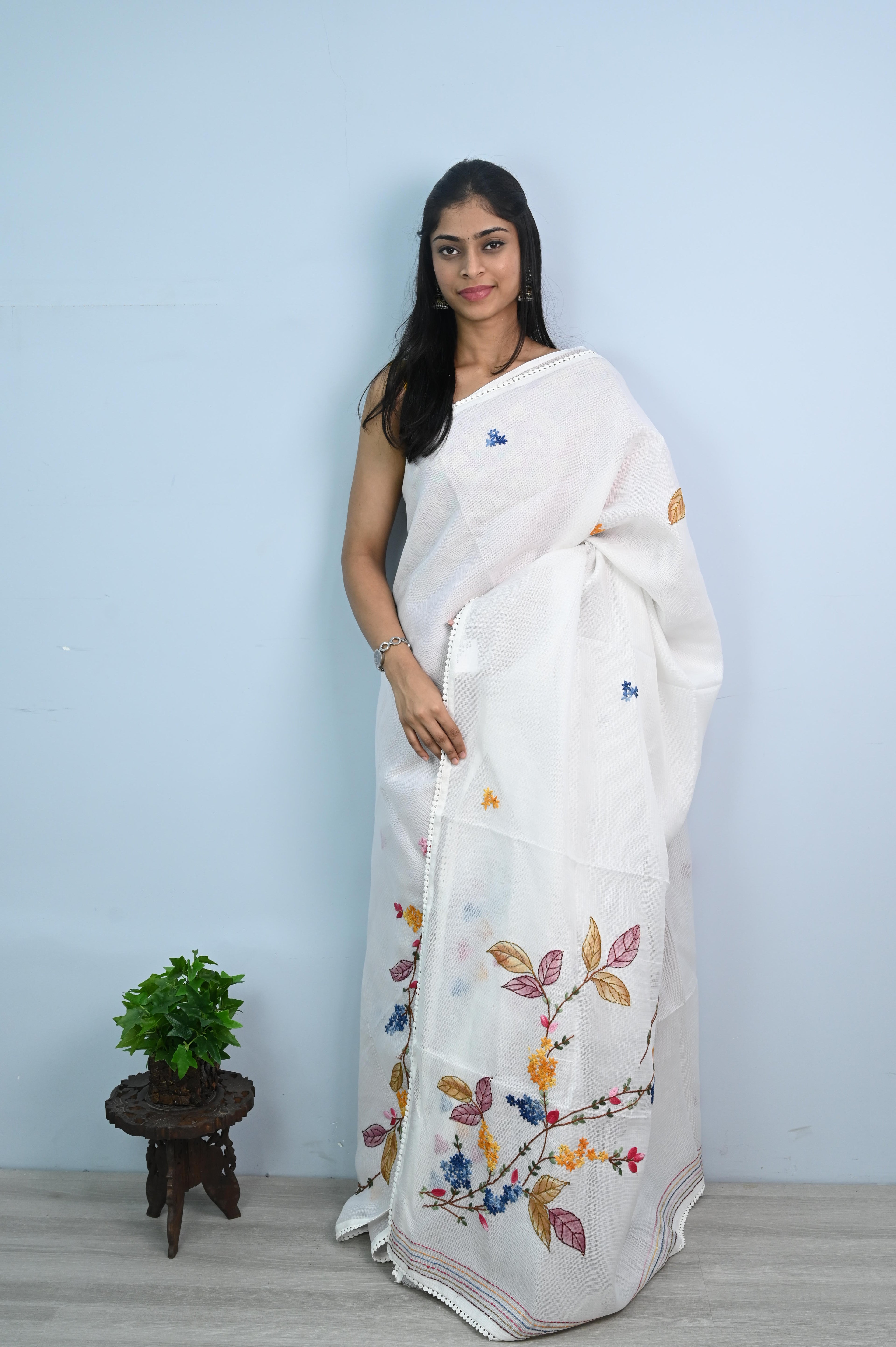 Kota Silk Saree with Embroidery