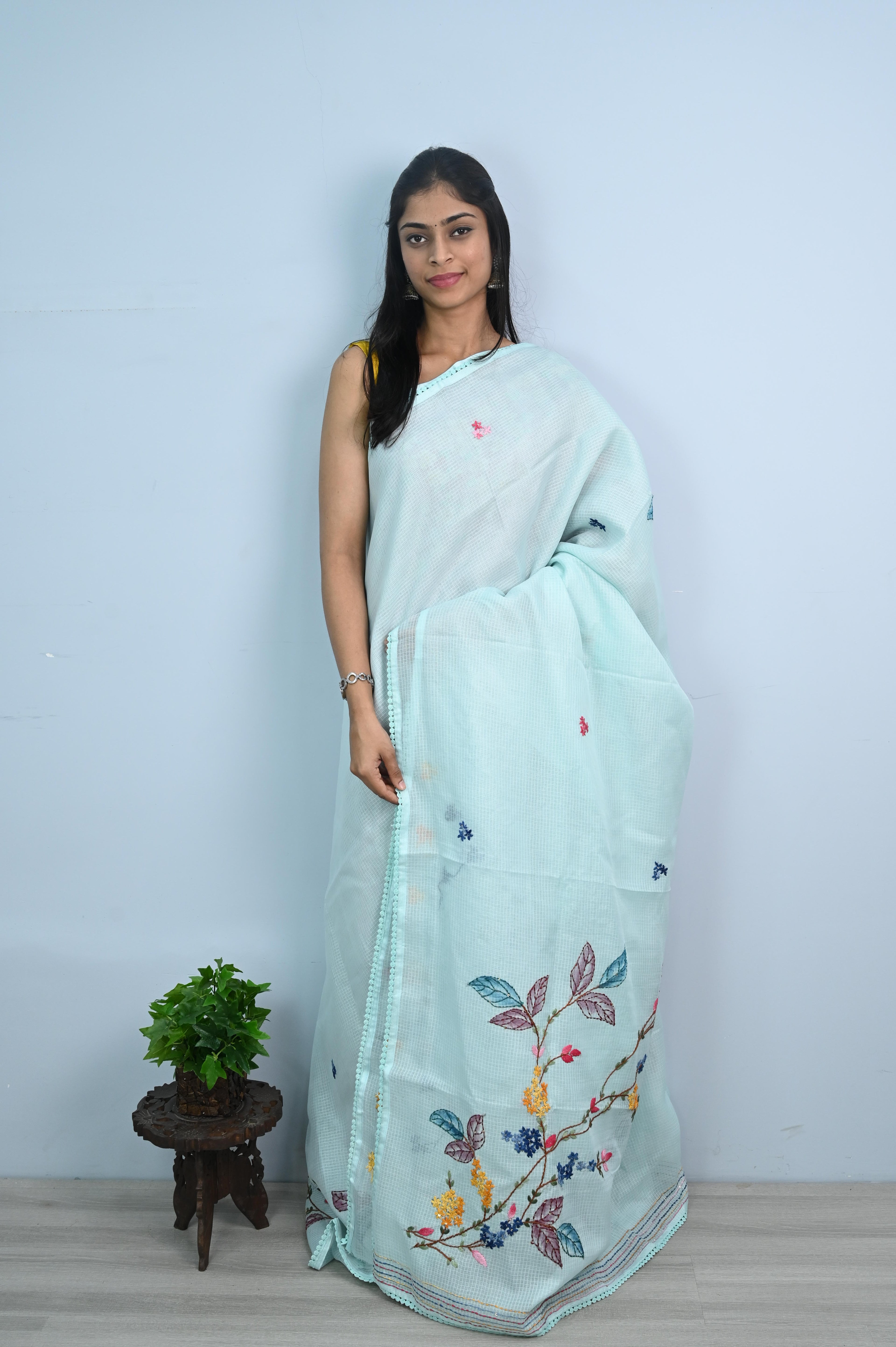 Kota Silk Saree with Embroidery