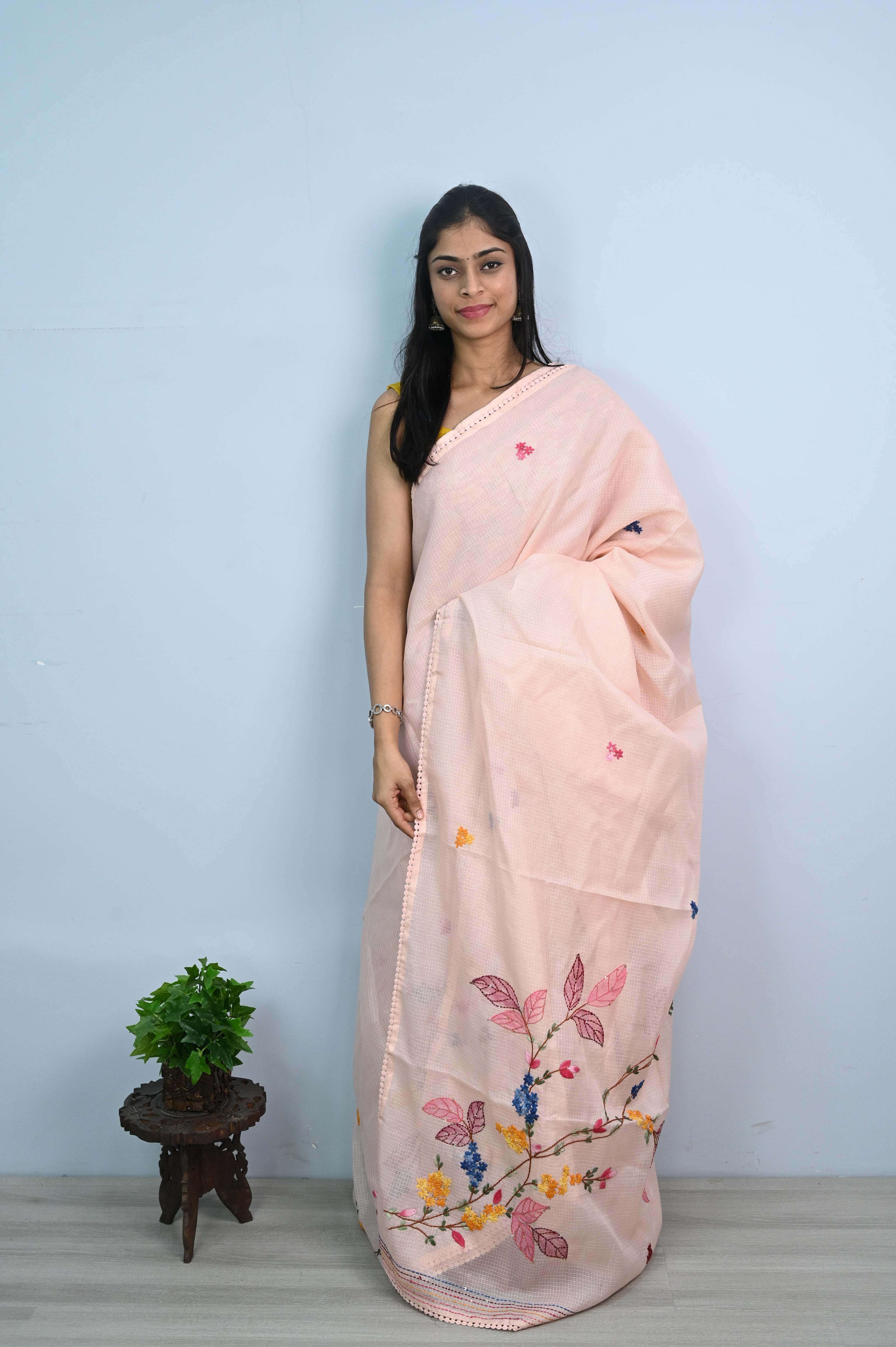 Kota Silk Saree with Embroidery