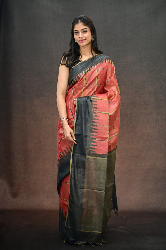 Munga Tussar silk saree