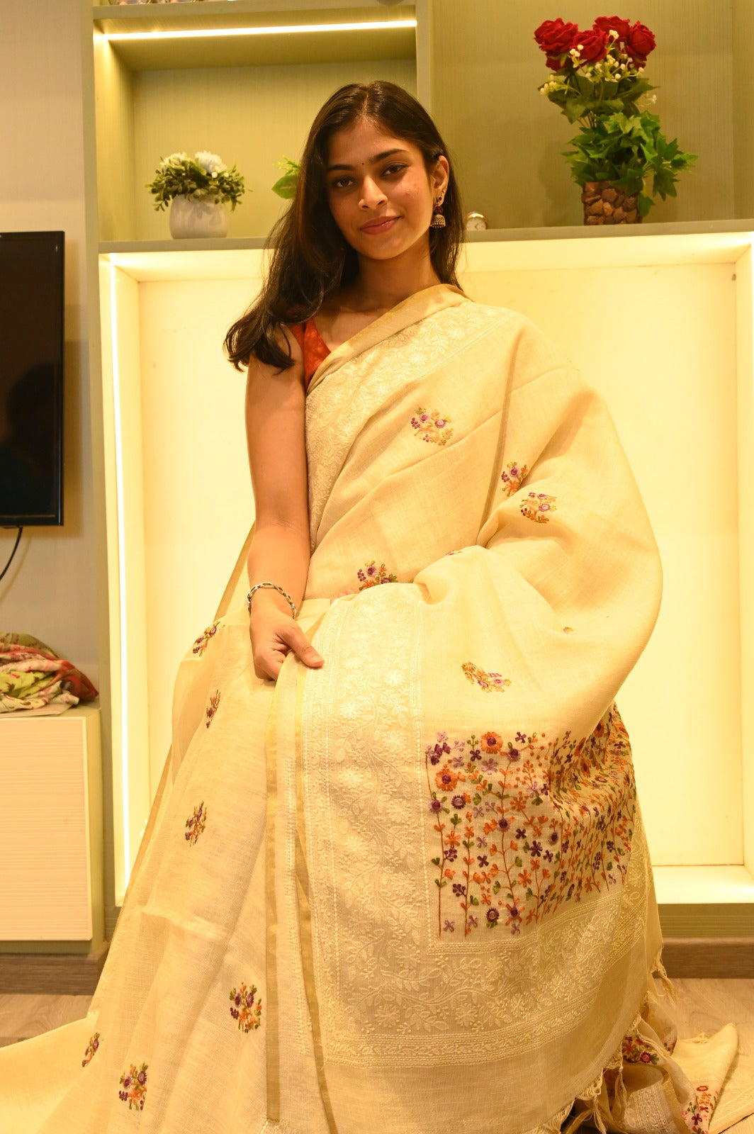 Classic Linen Saree