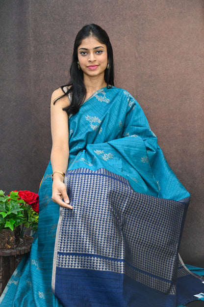 Jute Silk Saree with zari work