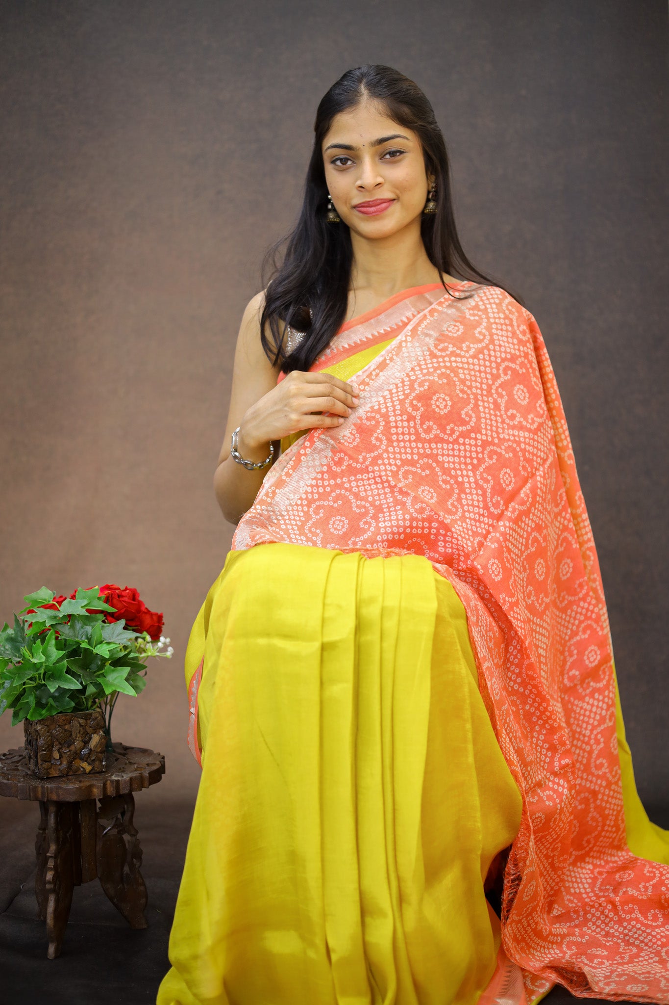 Mangalagiri silk with Bandej Print