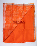 Pure Handloom Mangalagiri Silk Sarees Orange 