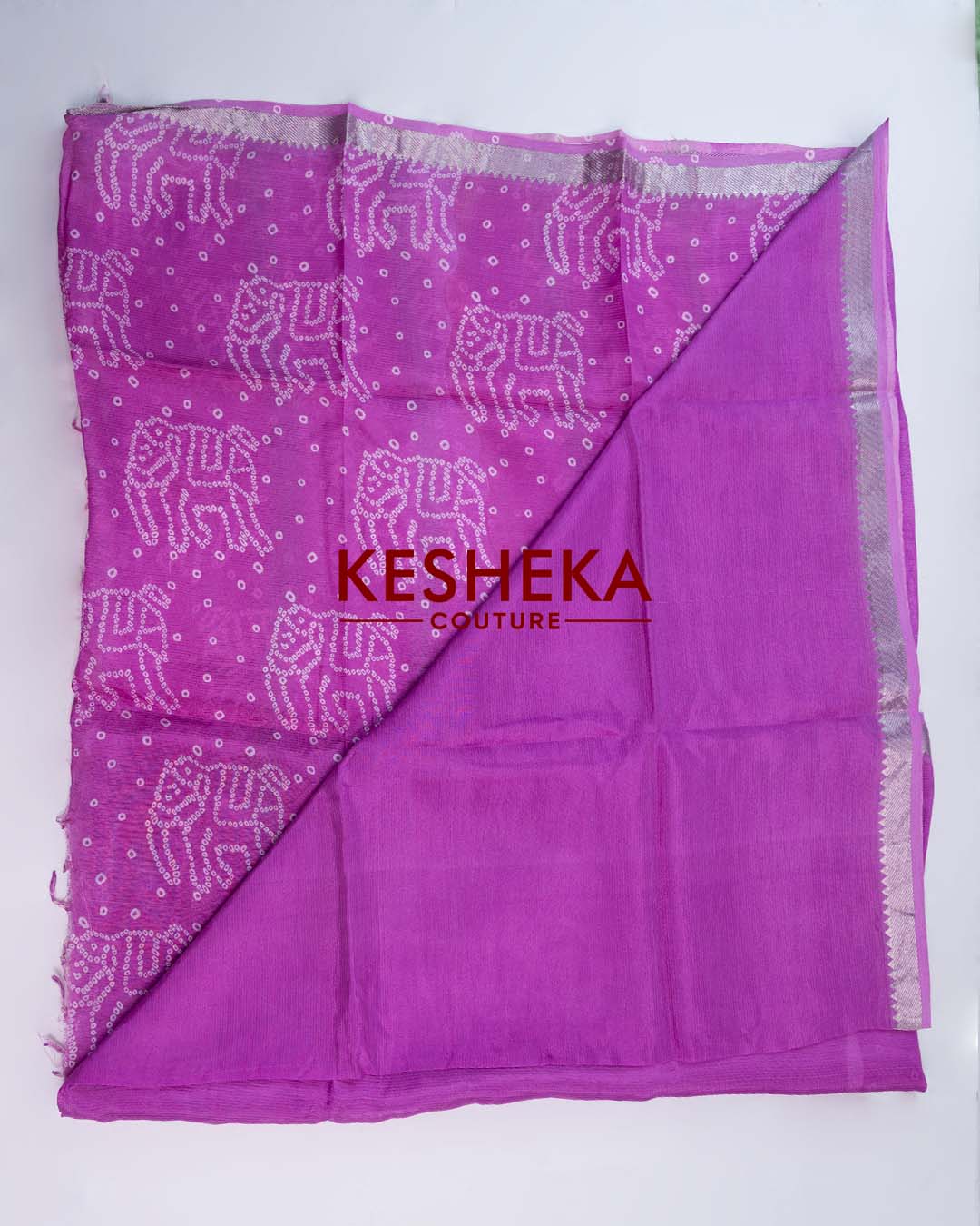 Pure Handloom Mangalagiri Silk Sarees Purple