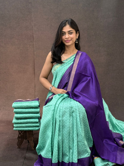 Raw Silk Saree with butta design