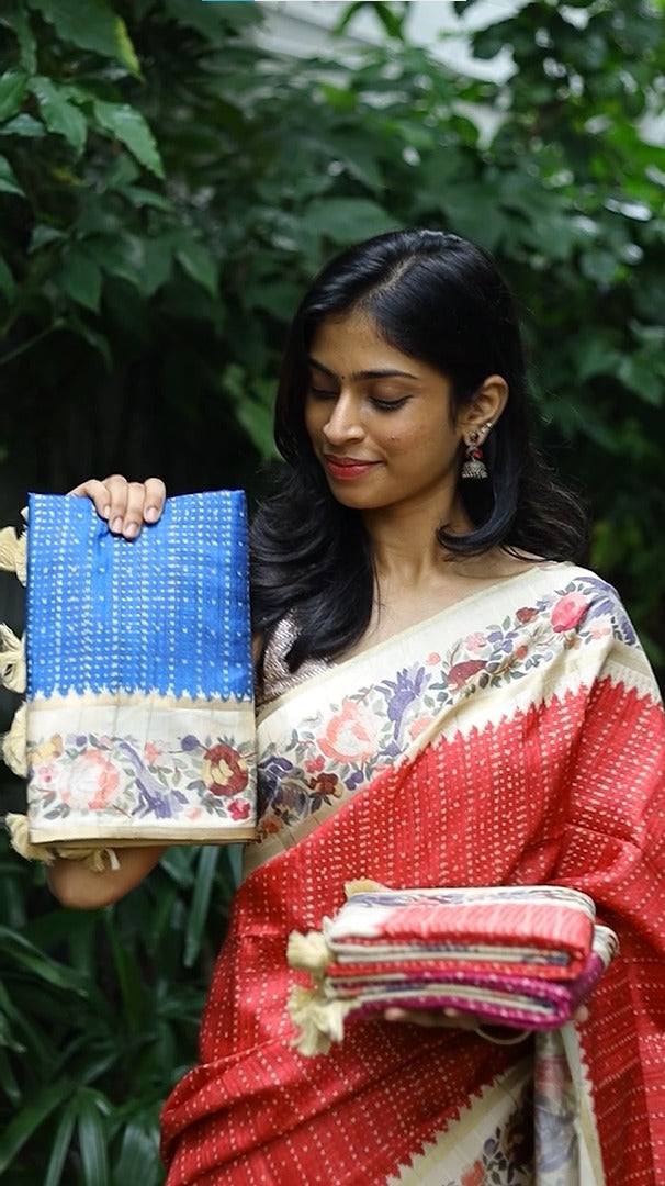 Fancy Tussar Silk  Saree