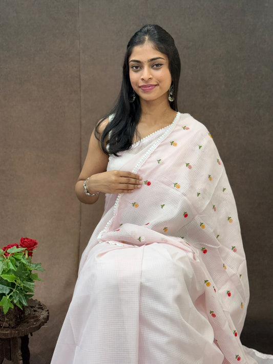 Kota Silk Saree with Embroidey Work