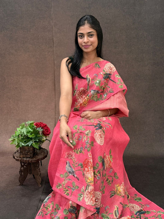 Kota Silk with with floral print