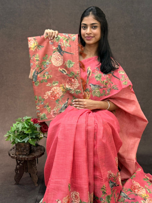 Kota Silk with with floral print
