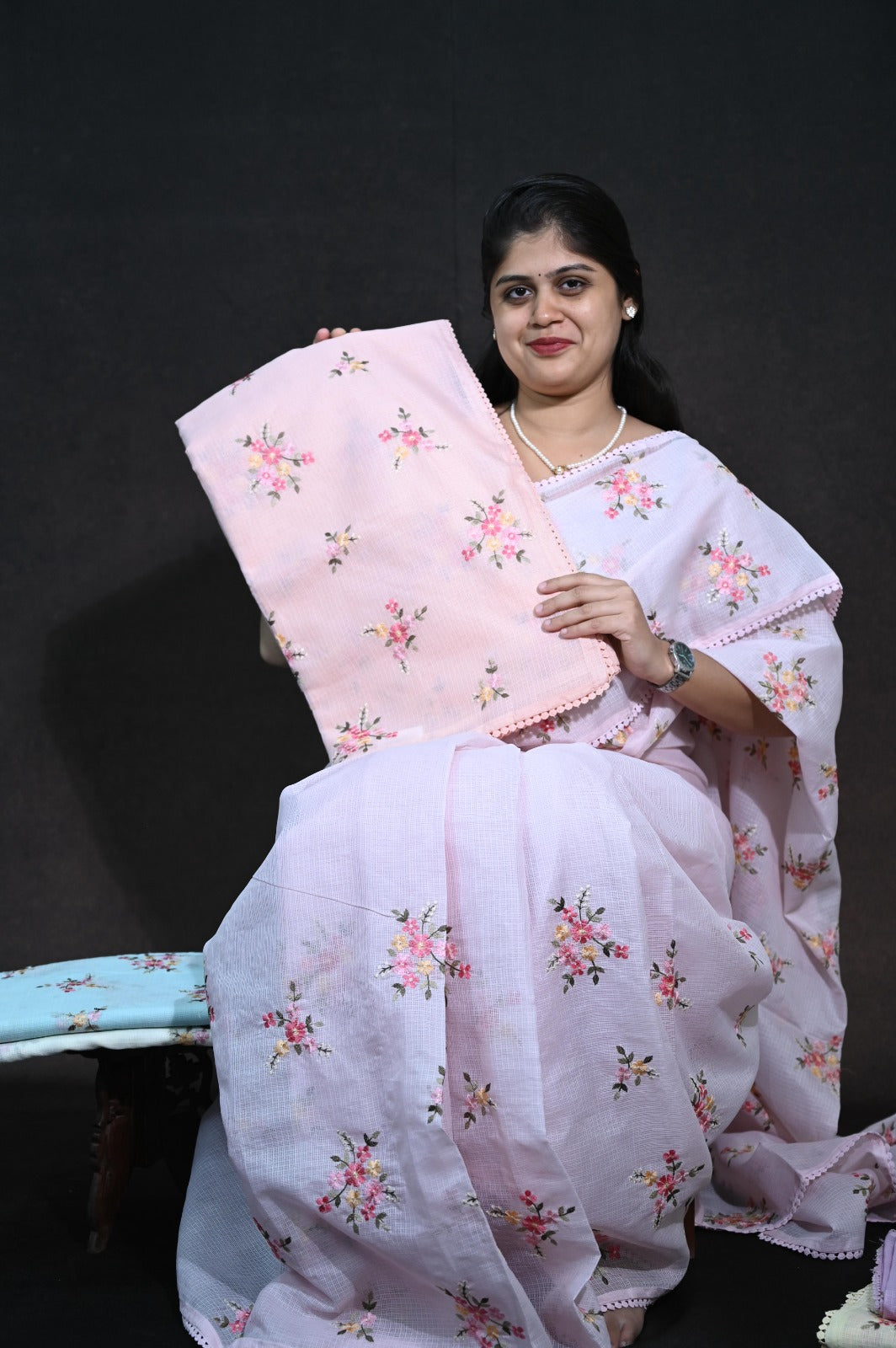 Kota Silk Saree with Embroidey Work