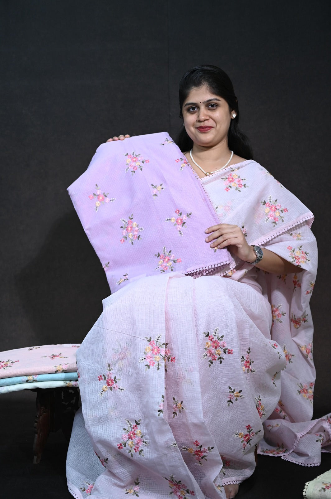 Kota Silk Saree with Embroidey Work