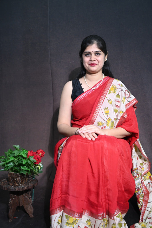 Mangalagiri kalamkari  Silk