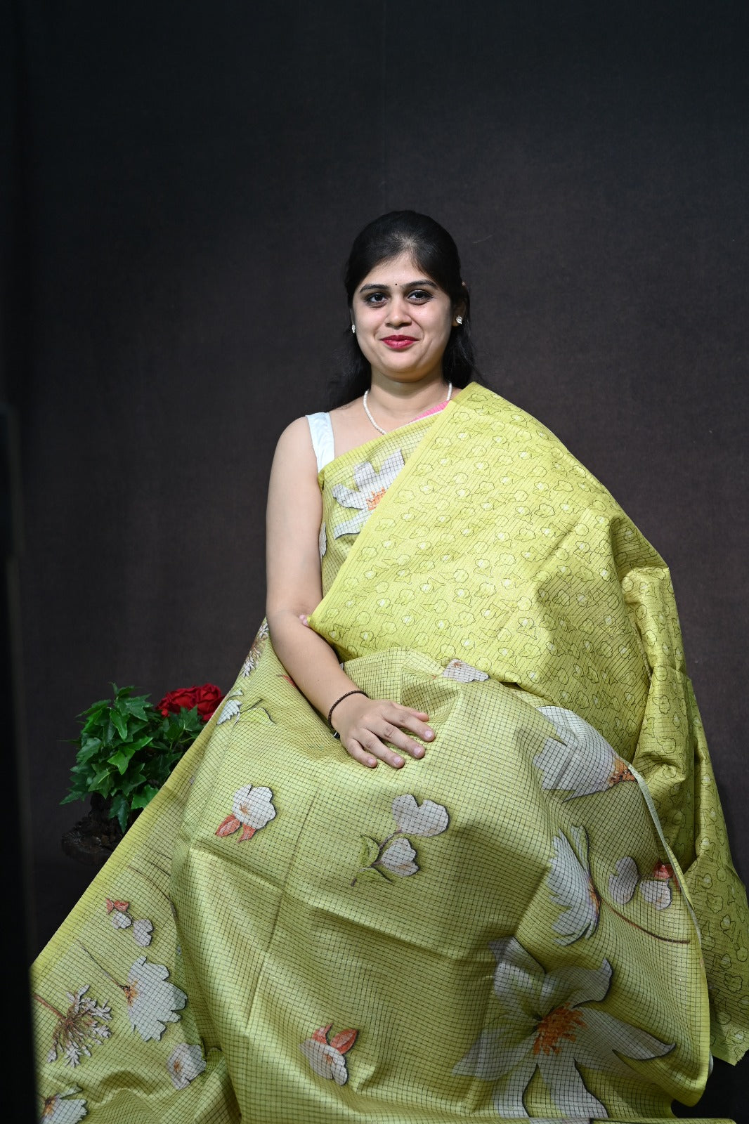 Floral Mist Tussar saree