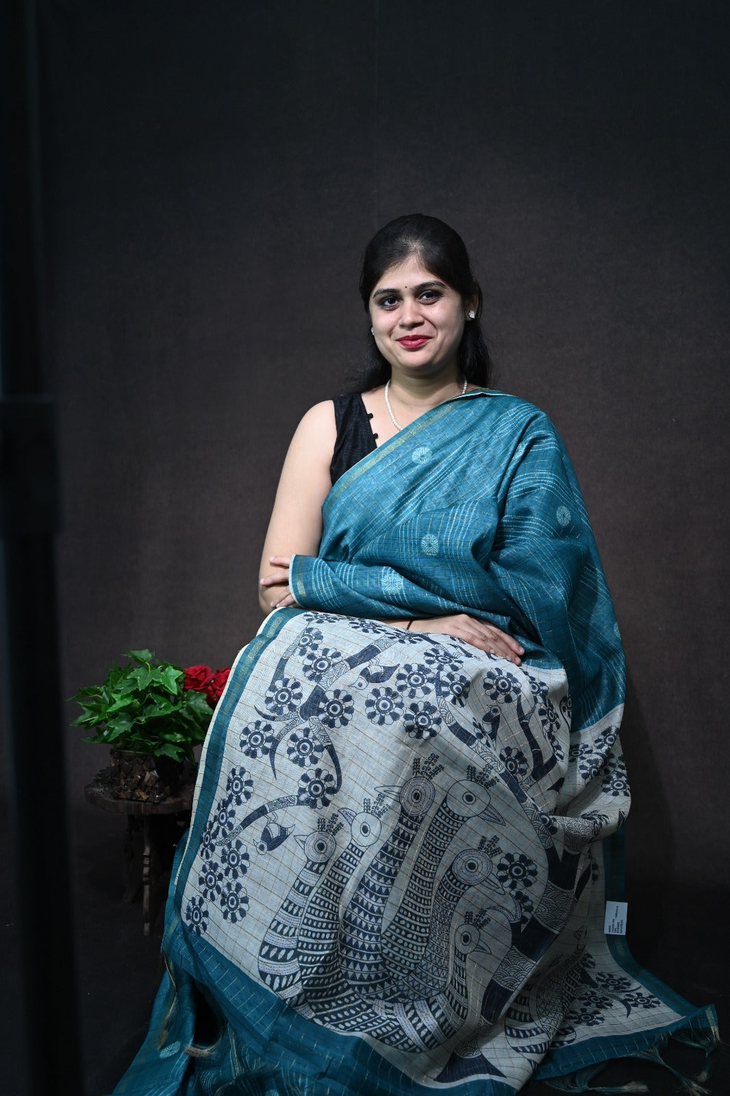 Chanderi Print Saree