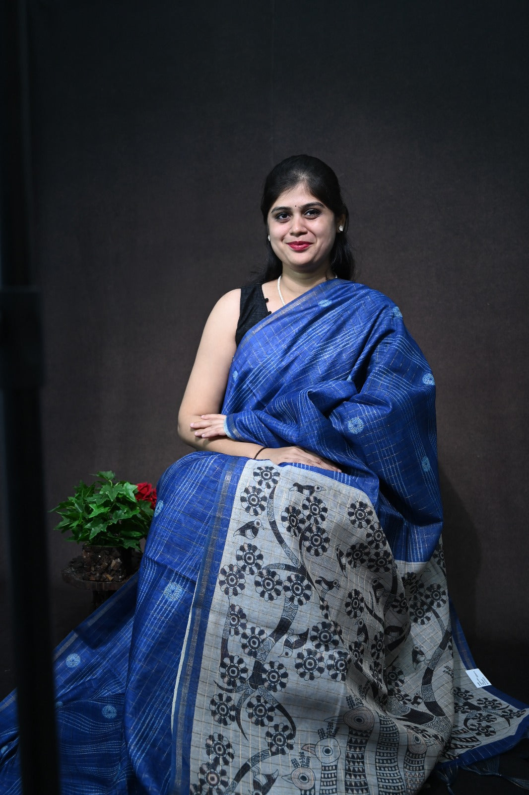 Chanderi Print Saree